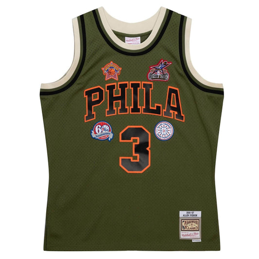 Men's Mitchell & Ness Flight Swingman Jersey 76Ers 1996 Allen Iverson
