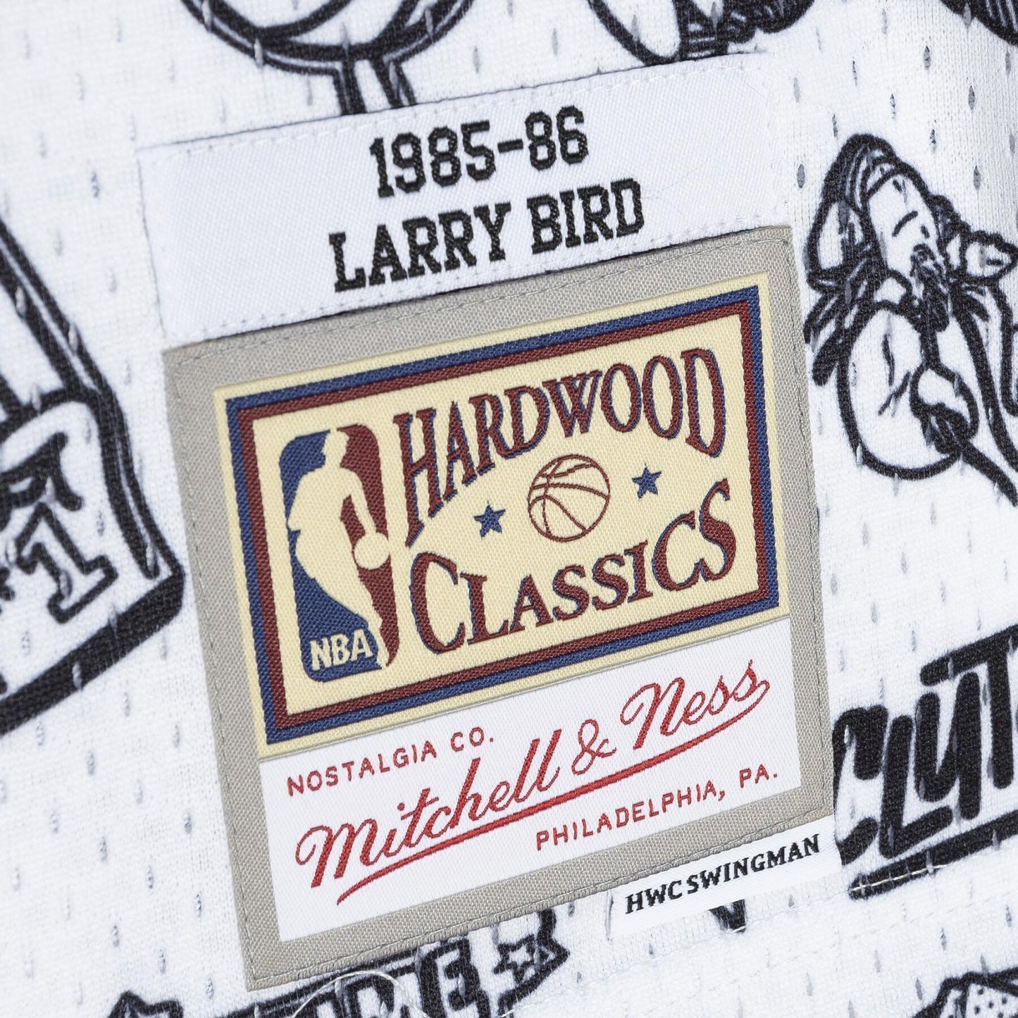 Mitchell & Ness Men's Doodle Swingman Jersey Celtics 1985 Larry Bird Jerseys