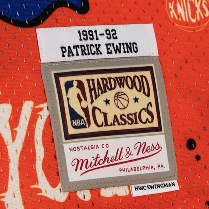 Mitchell & Ness Men's Slap Sticker Swingman Jersey Knicks 1991 Patrick Ewing Jerseys