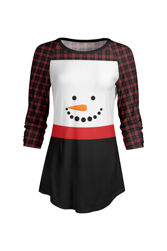 Black & White Snowman Tunic-