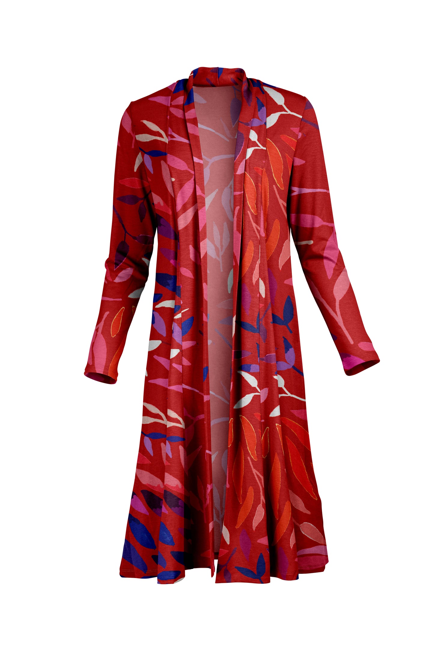 Red Blue Painted Abstract-