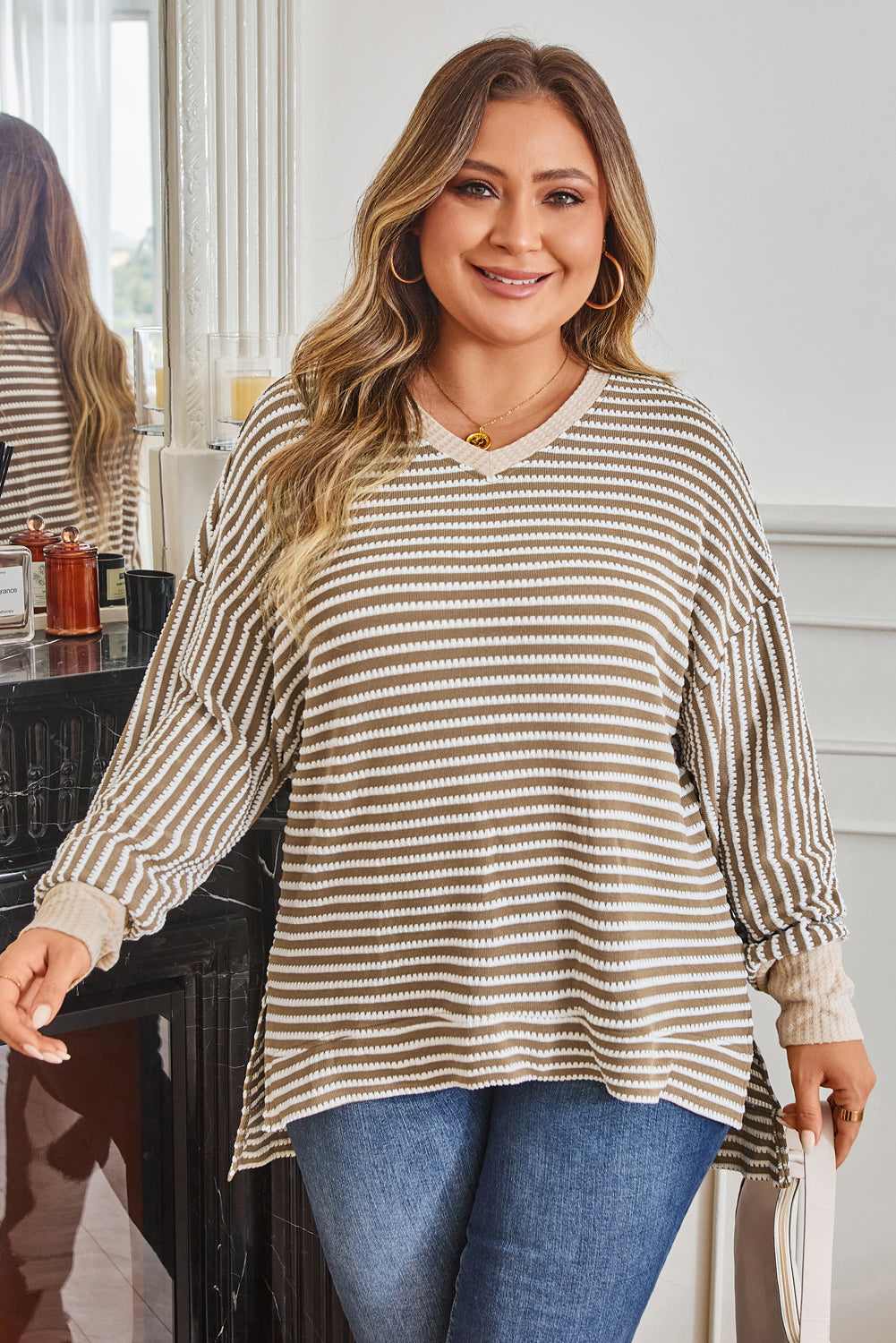 Lilianna Sleeve High Low PLUS Top