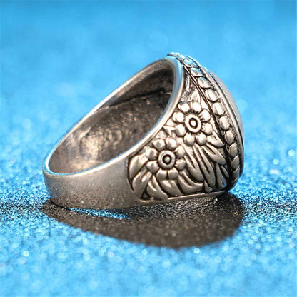 Round Cats Eye Band Ring-4