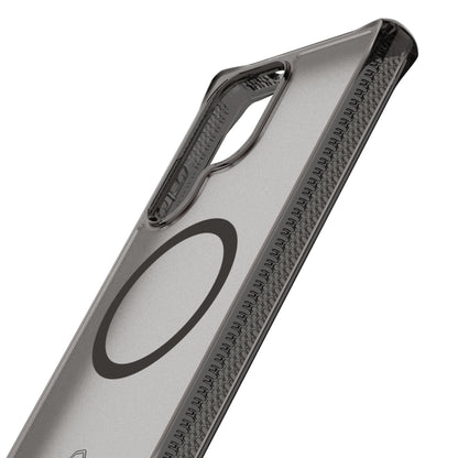 Itskins Hybrid R // Vapor Magnetic Matte Protective Phone Case for Galaxy S25 Ultra, Compatible with Magsafe, Anti-Yellowing Cell Phone Cover, Military Grade Protective Bumper - Smoke