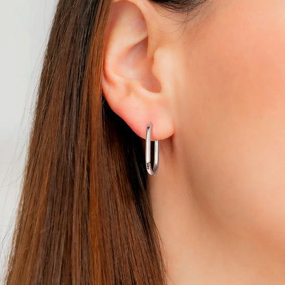 Mint & Lily Retro Box Huggie Hoop Earrings
