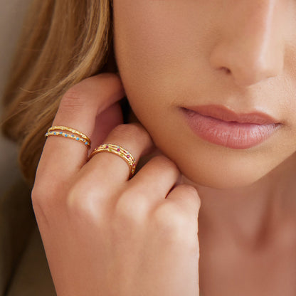 Mint & Lily Dainty Constellation Birthstone Ring