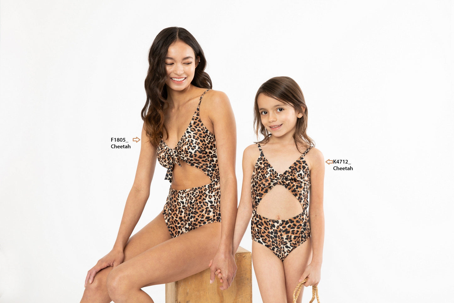 Marina West Tie-Front Cutout One Piece Swimsuit (F1805) - Cheetah