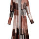 Rust Cream Patchwork Stripe