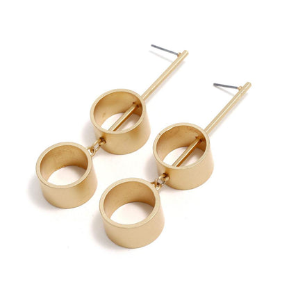 Goldtone Link Drop Earrings