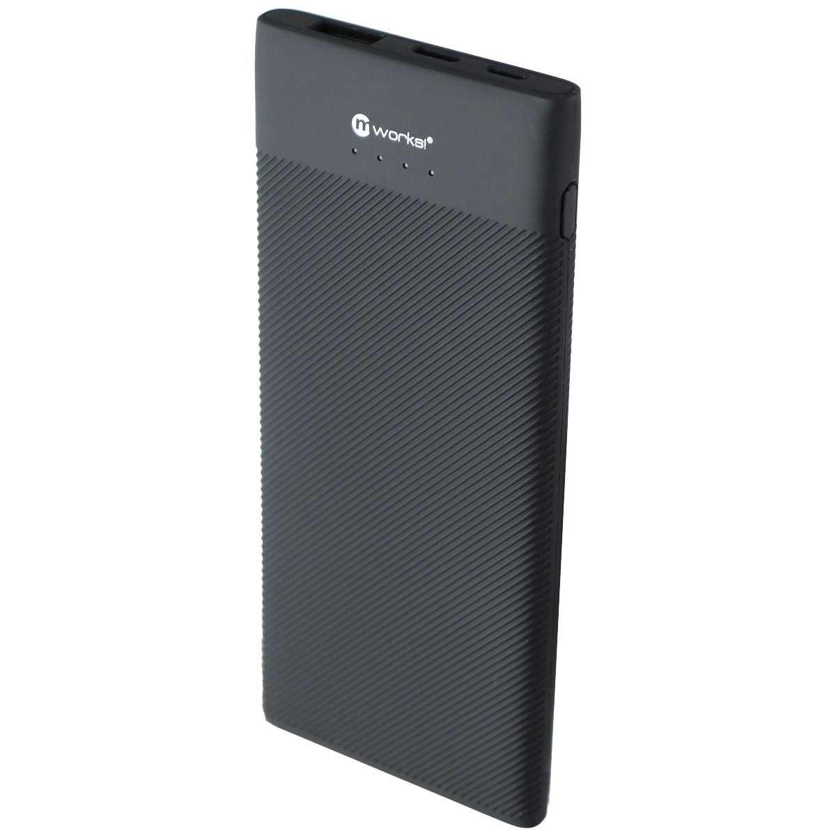 Mworks! Mpower! Portable Powerbank 5000mah with Raised Rubber Ridges - Black
