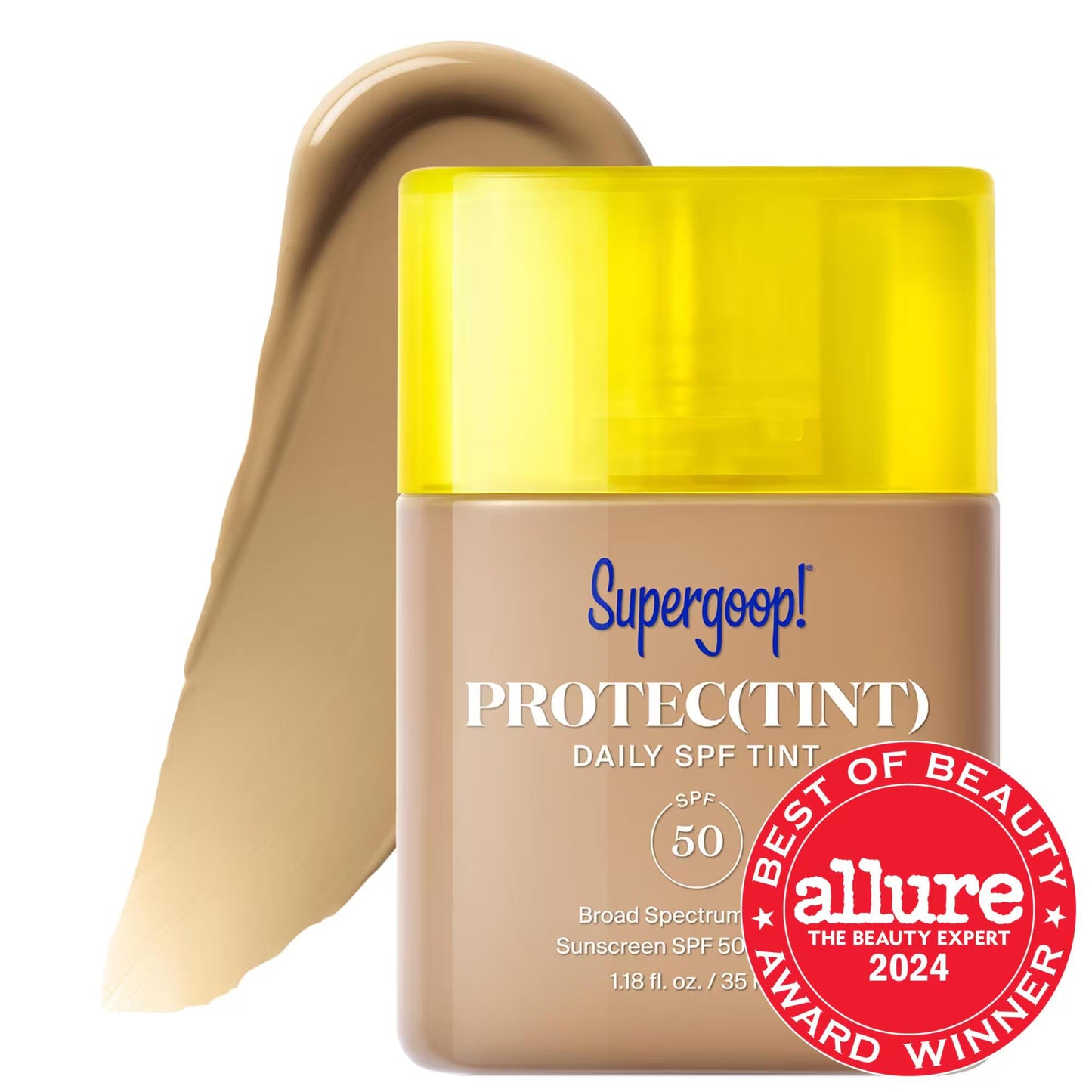 Protec(tint) Daily SPF Tint SPF 50 Sunscreen Skin Tint with Ectoin - Lightweight, Buildable Coverage, Cruelty-Free Tinted Sunscreen