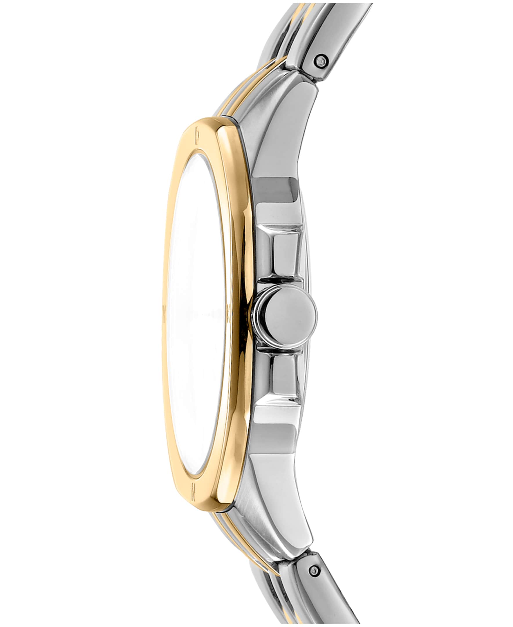 Dkny Women Watch, Two Tone Silver & Gold Color Case, Light Blue Dial, Two Tone Silver & Gold Color Metal Bracelet, 3 Hands, 5 Atm-1
