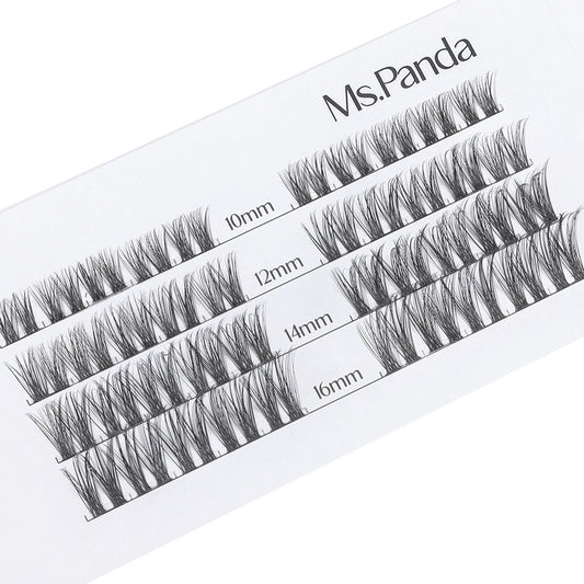 Ms. Panda Cluster Lashes – 10–16mm Mix Curl False Eyelash Set