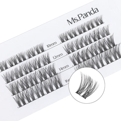 Ms. Panda Cluster Lashes – 10–16mm Mix Curl False Eyelash Set