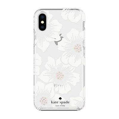 Kate Spade New York Protective Hardshell Case (1-Pc Comold) for Iphone Xs & Iphone X - Hollyhock Floral Clear/Cream with Stones