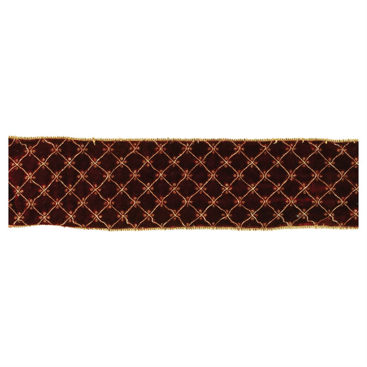 Melrose International Ornate Diamond Pattern Wired Ribbon (Set of 2)