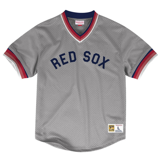 Mitchell & Ness Men's MLB Mesh V-Neck Boston Red Sox