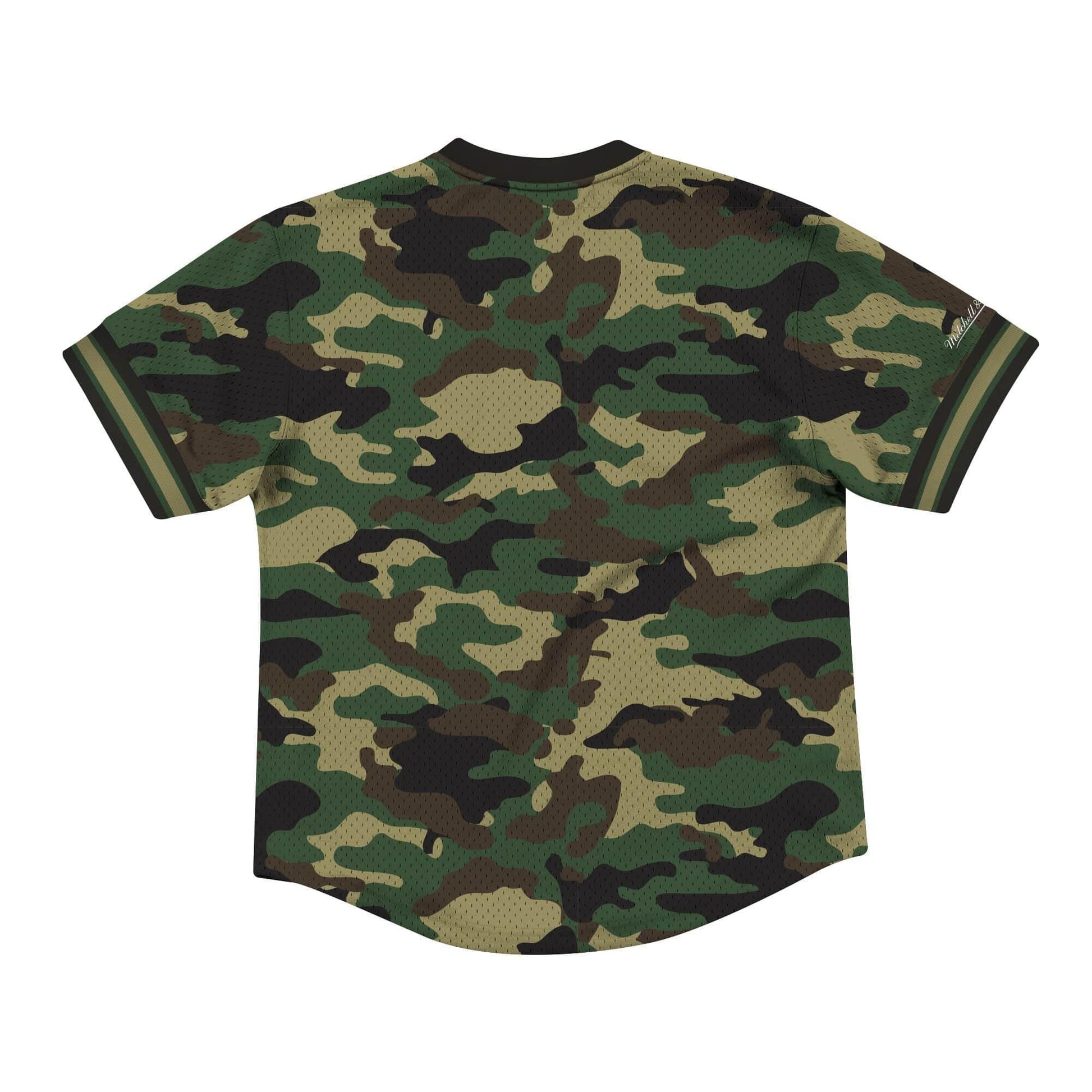 [MSPOMG18018-LALCMWD1] Mens Mitchell & Ness NBA Camo Mesh V-Neck Los Angeles Lakers - sneakAR