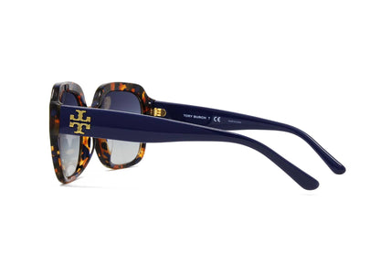 Blue Amber Tortoise Square Women's Sunglasses