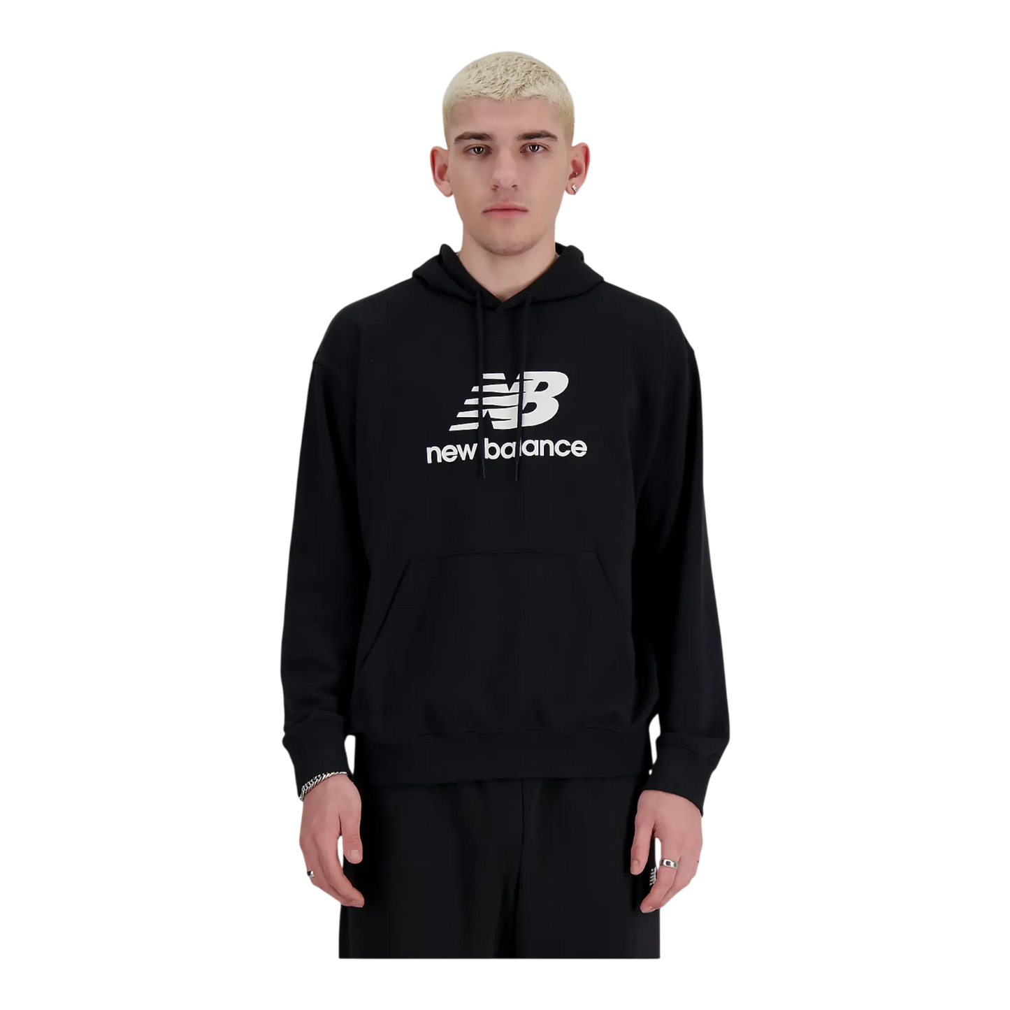 New Balance Sport Essentials Fleece Logo Hoodie Men Hoodie Black