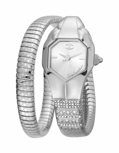 Just Cavalli Women's Just Glam EVO 2 Silver Dial Stainless Steel Bracelet Watch