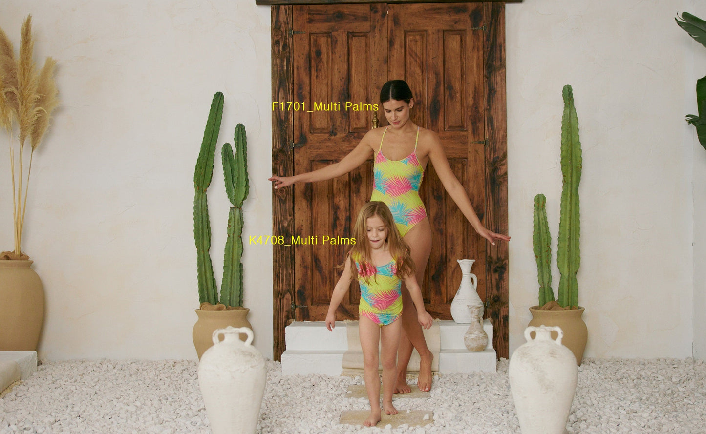 Marina West K4708 One Piece Swimsuit (Multi Palms)