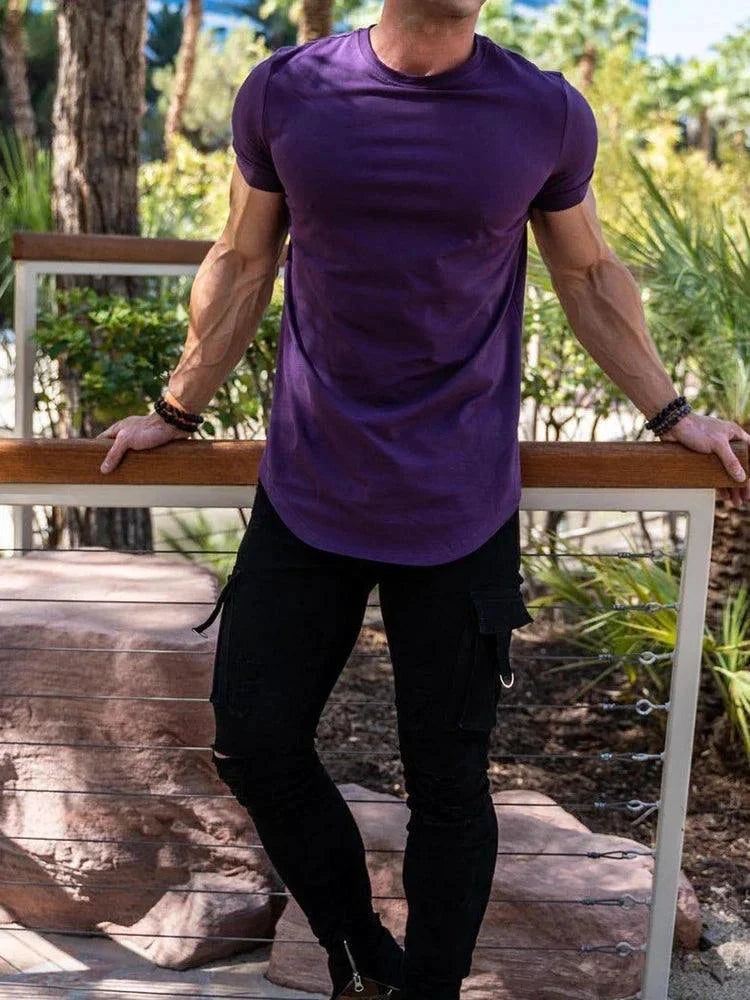 Men's Summer Muscle T-Shirt for Gym Workouts