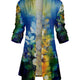 Blue Yellow Abstract Floral