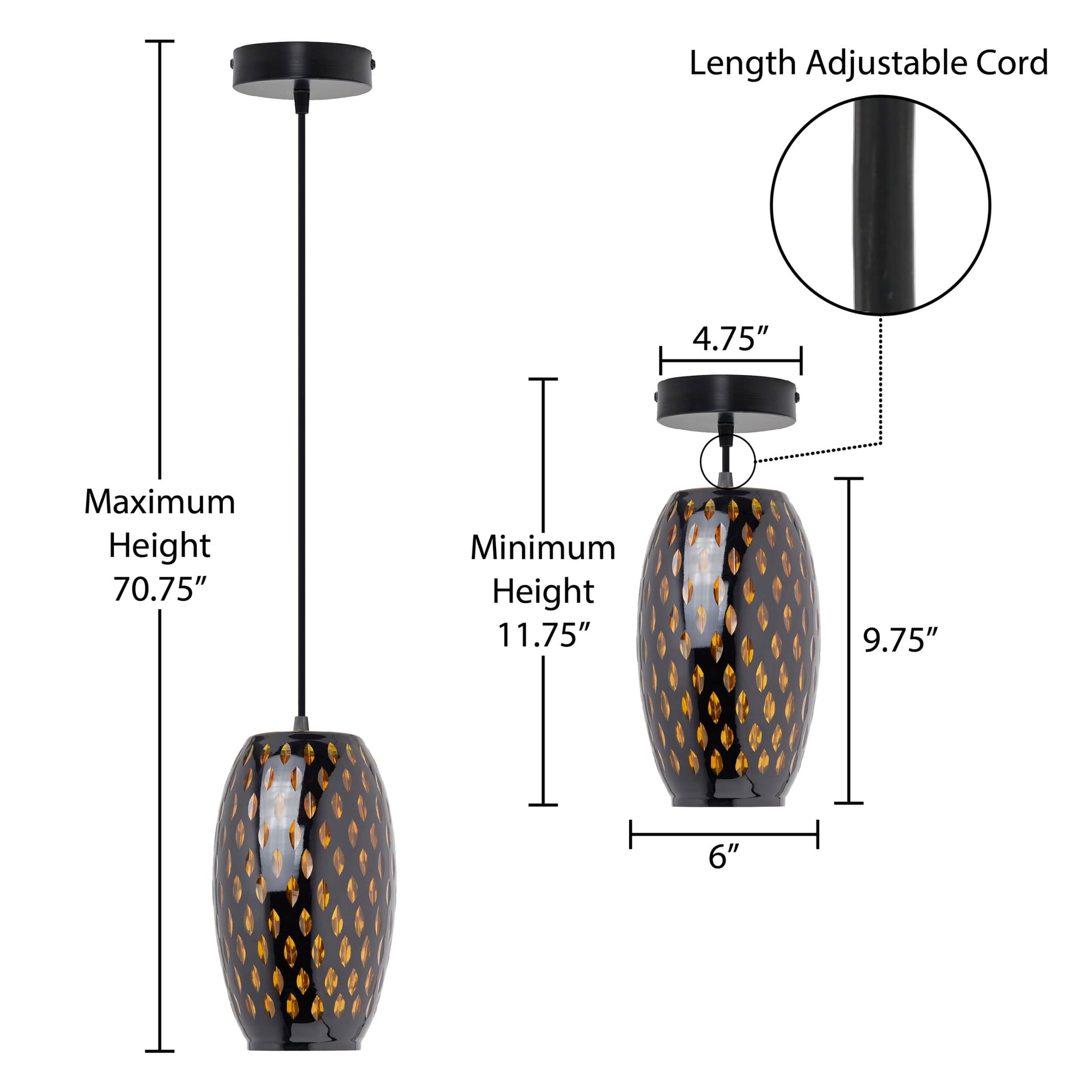 Black/Amber-