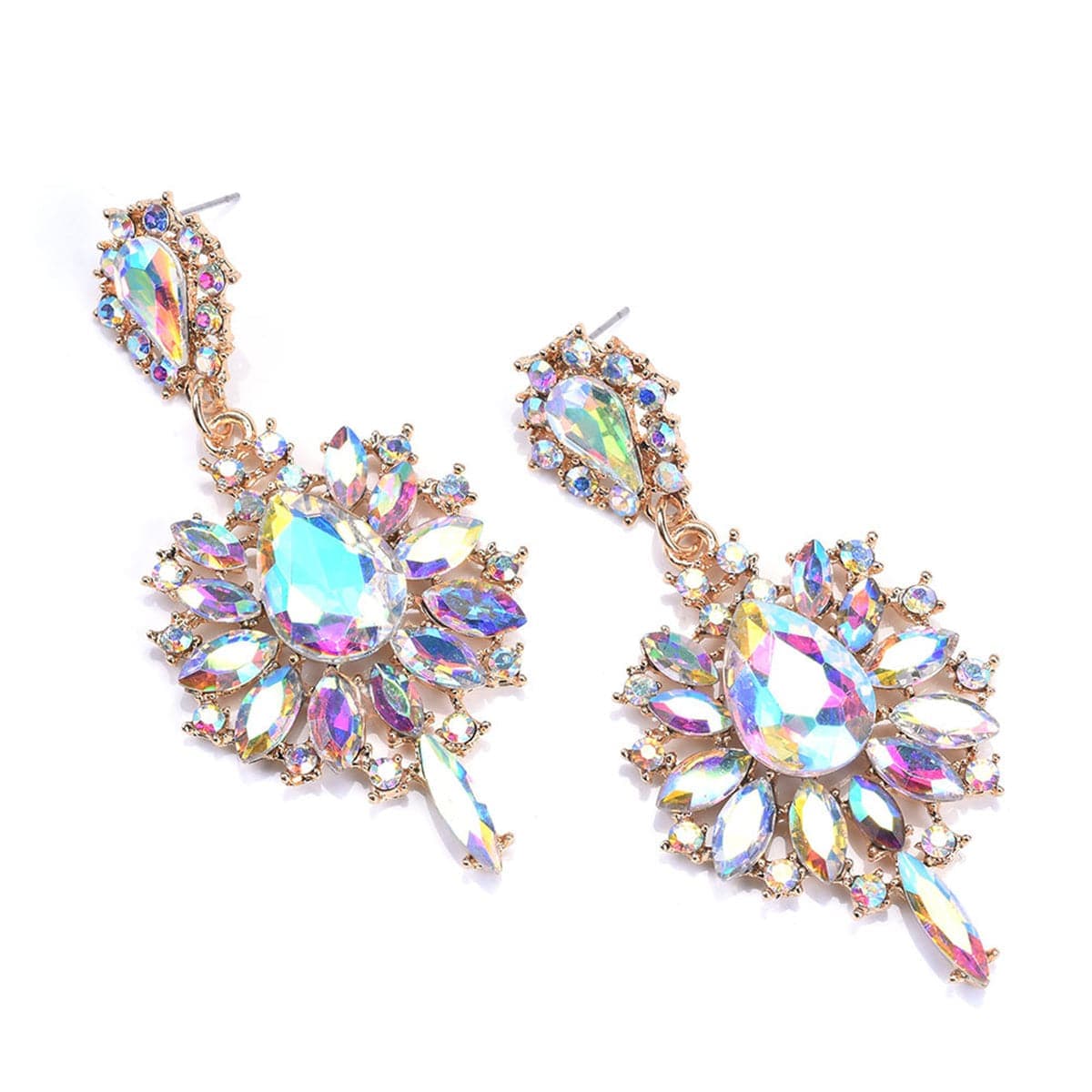 Crystal & Cubic Zirconia Teardrop Earrings