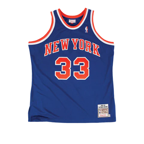 Mitchell and Ness Nba Authentic Road Jersey New York Knicks 1991 Patrick Ewing Mens