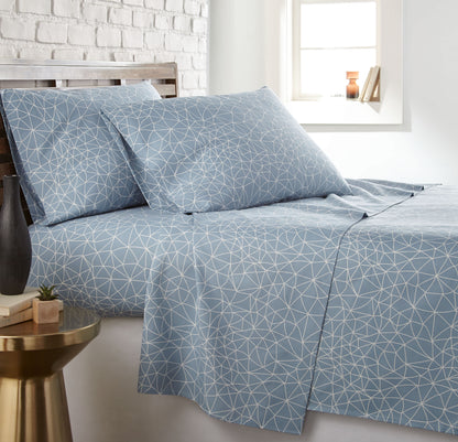 Geometric Maze Blue-
