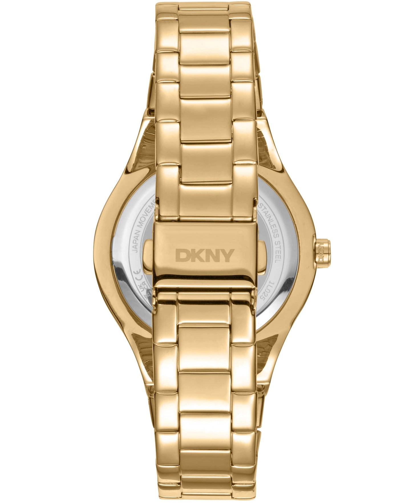 Dkny Women Watch, Gold Color Case, Silver Dial, Gold Color Metal Bracelet, 3 Hands, 5 Atm