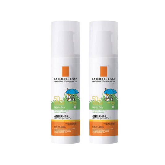 La Roche Posay Anthelios Dermo Pediatrics SPF 50+ Baby Sunscreen - Gentle, Dermatologically Tested, 50ml x2