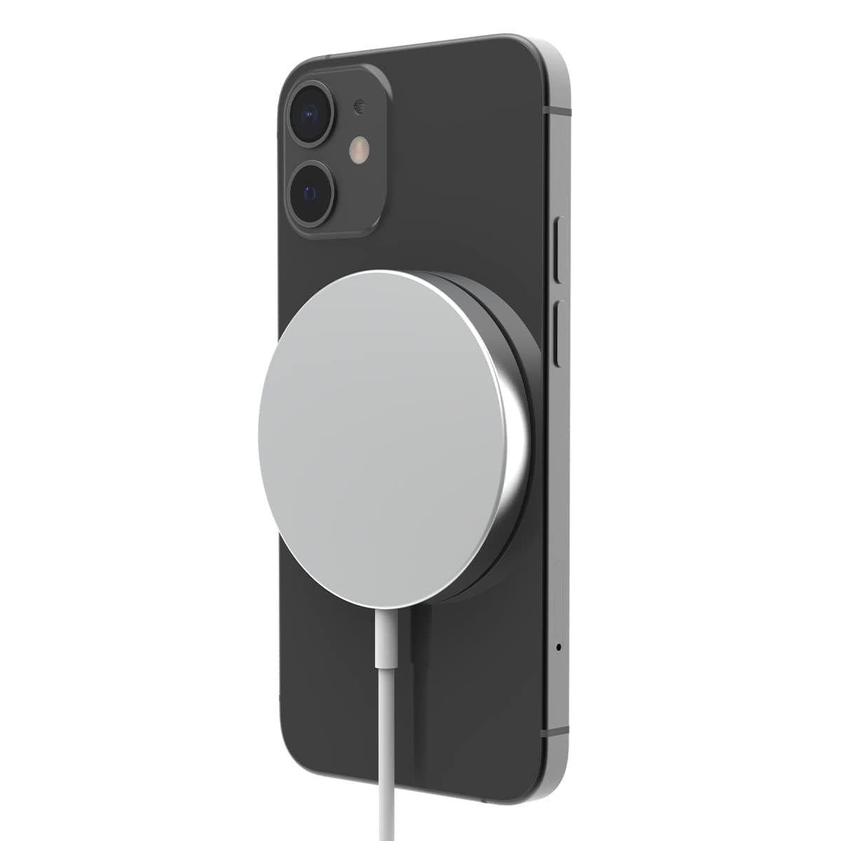 Puregear Round 15w Qi-Certified Fast Wireless Charging Pad for Iphone 13 / 13pro/ 13promax / 12/12 Pro Work with Magsafe Case - Fast Magnetic Wireless Charger, Airpods/Iphone 11, Galaxy S21 S20 &More