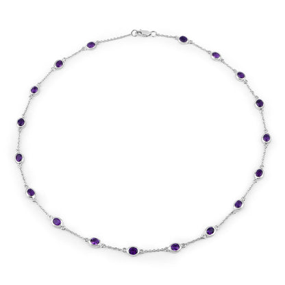 Genuine Amethyst By The Yard Necklace