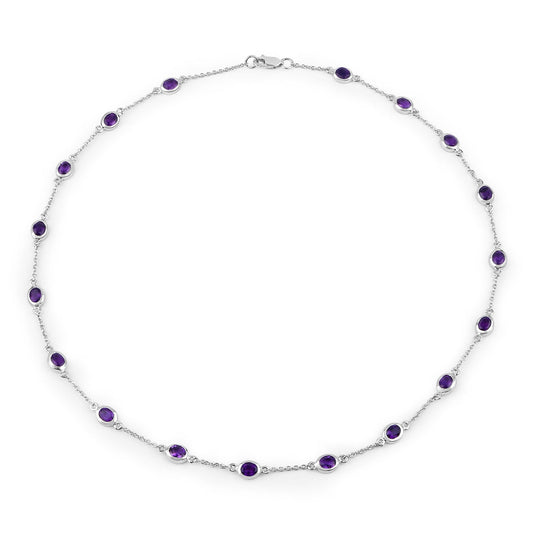 Genuine Amethyst By The Yard Necklace