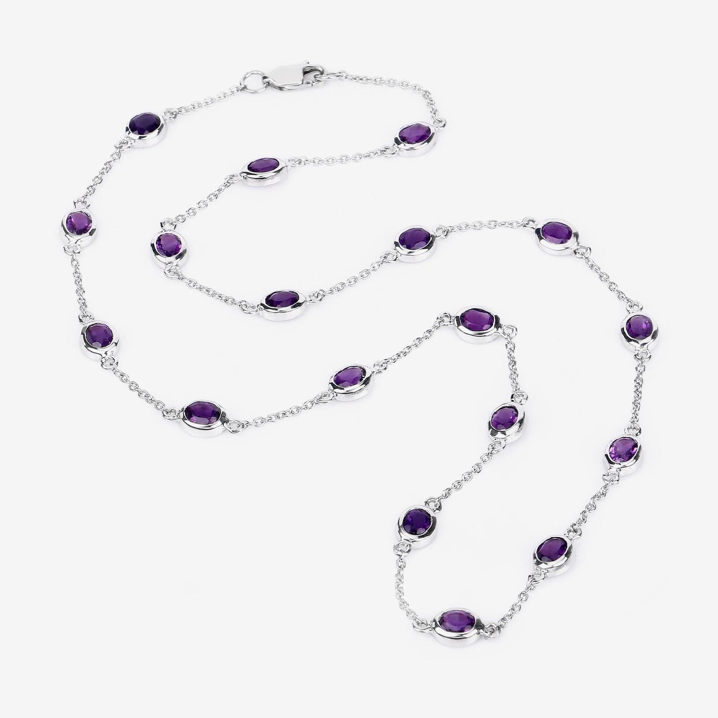 Genuine Amethyst By The Yard Necklace