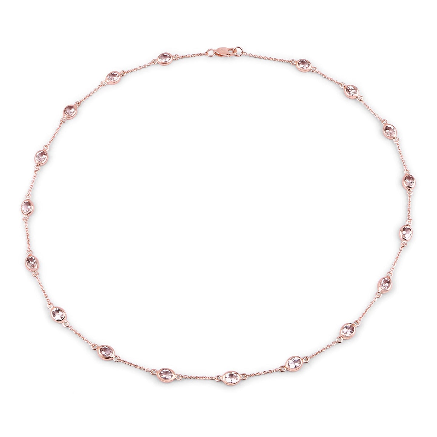 Genuine Morganite By The Yard Necklace