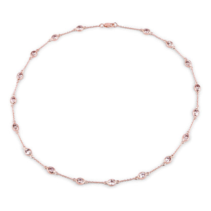 Genuine Morganite By The Yard Necklace
