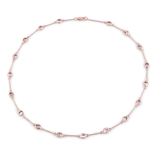 Genuine Morganite By The Yard Necklace