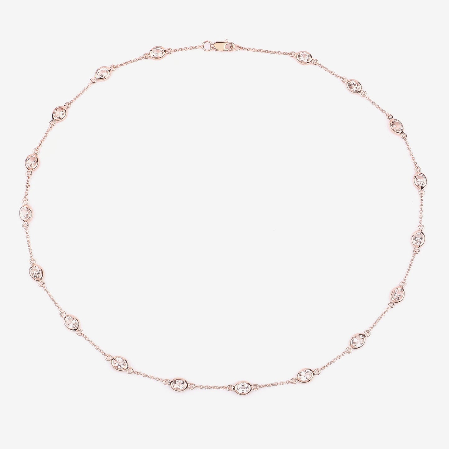 Genuine Morganite By The Yard Necklace