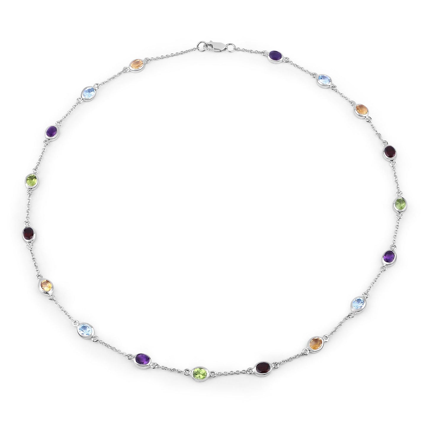 Genuine Multi Stones By The Yard Necklace