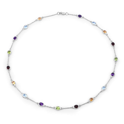 Genuine Multi Stones By The Yard Necklace