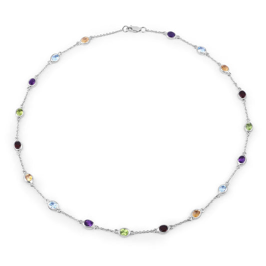 Genuine Multi Stones By The Yard Necklace