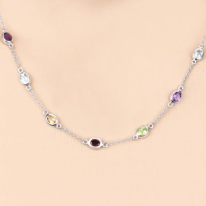 Genuine Multi Stones By The Yard Necklace