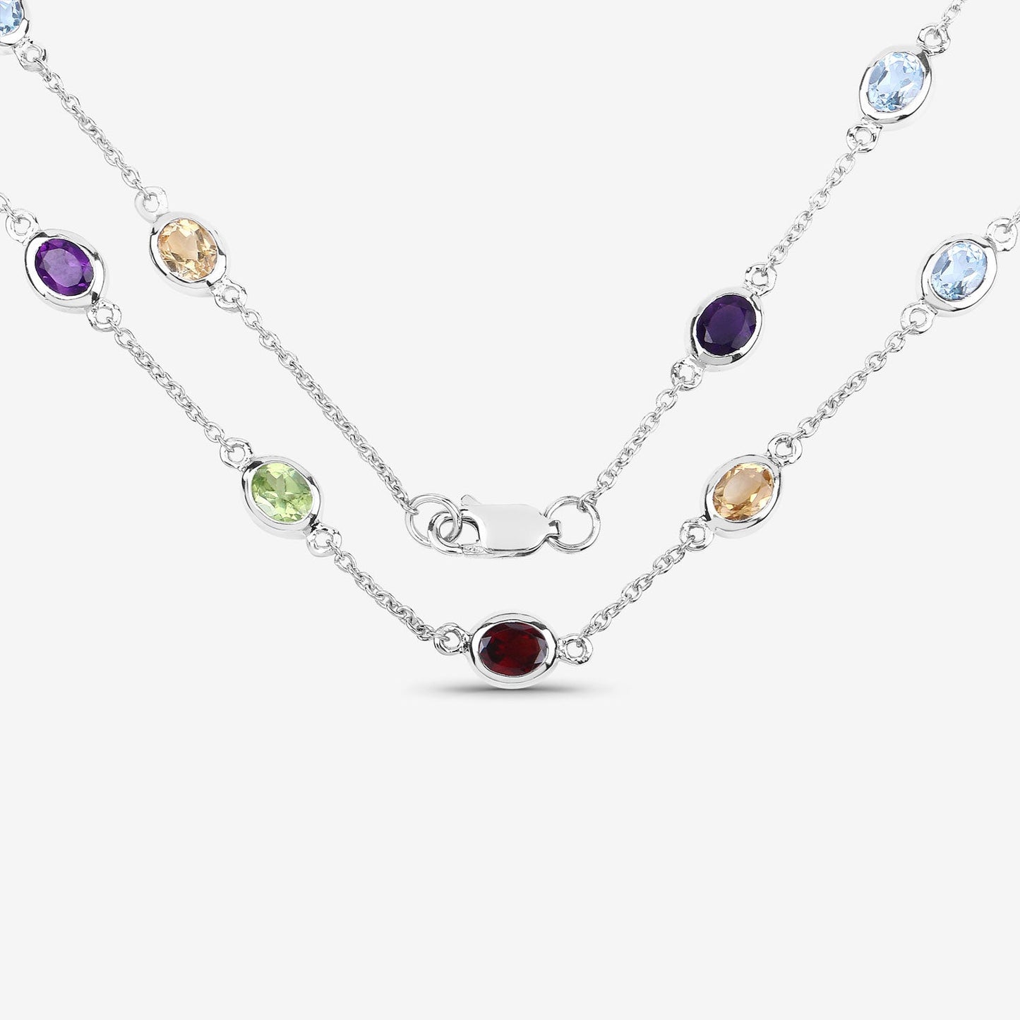 Genuine Multi Stones By The Yard Necklace