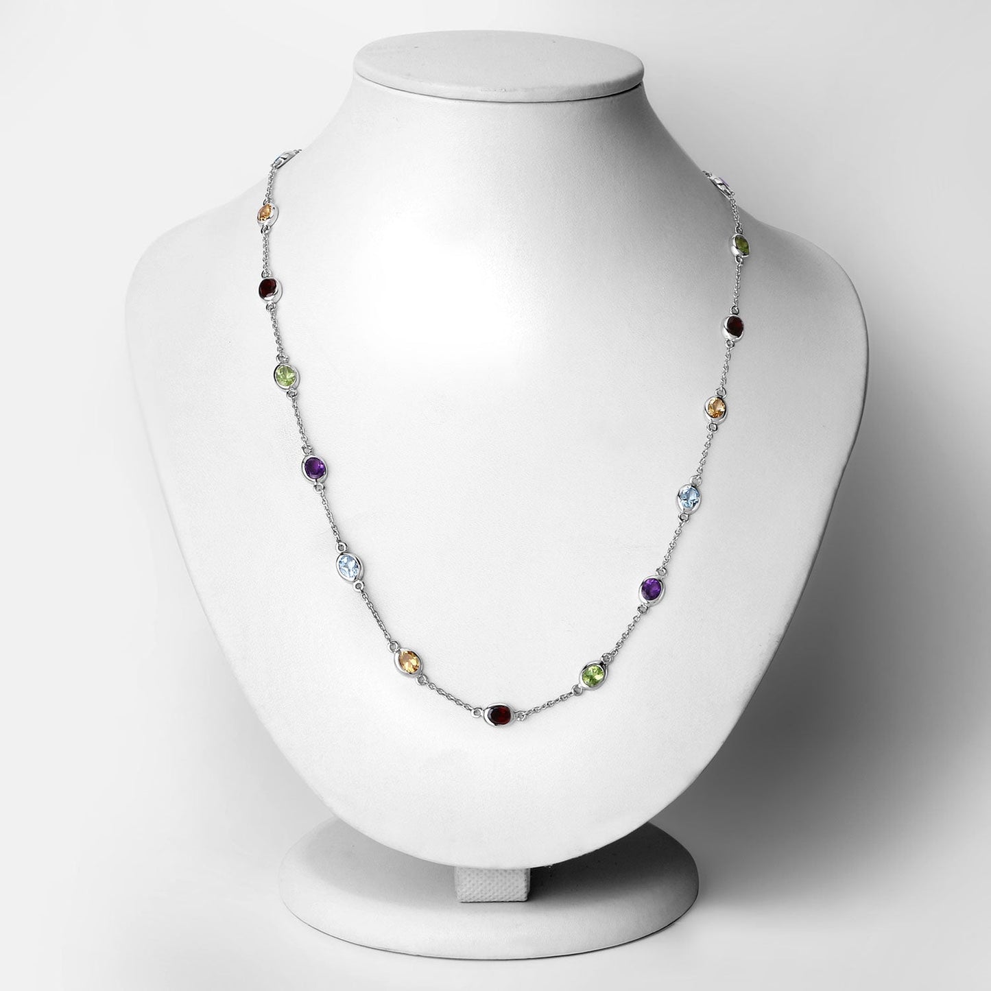 Genuine Multi Stones By The Yard Necklace