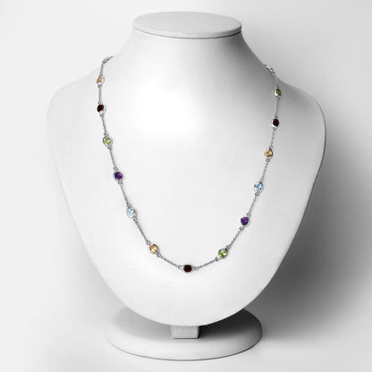 Genuine Multi Stones By The Yard Necklace