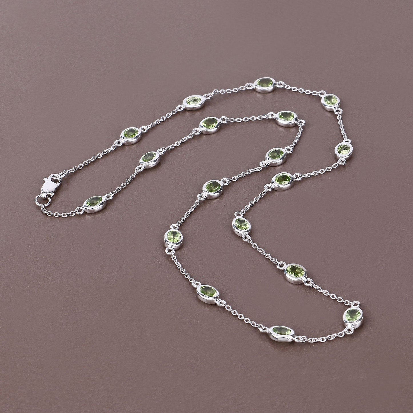 Genuine Peridot By The Yard Necklace